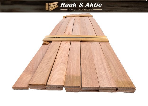 27 Meranti planken 11x120 mm  / 3.80 m lang– nr: HP36, Tuin en Terras, Ophalen, Planken, Nieuw, Hardhout