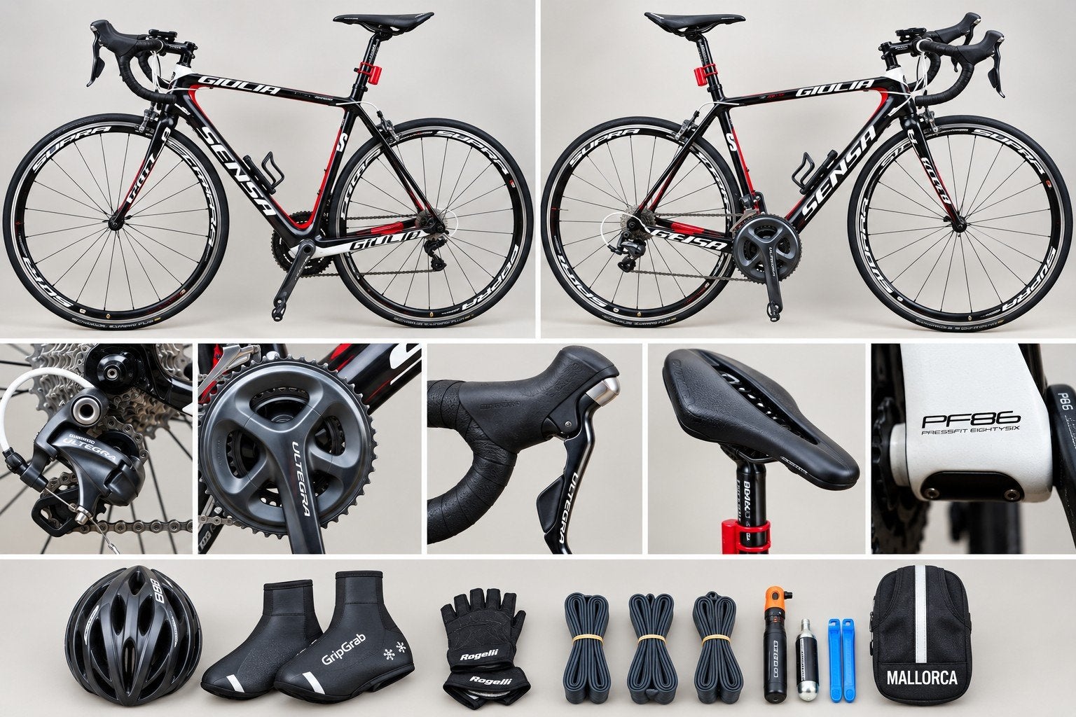 Sensa Giulia Carbon 54 cm – Ultegra 11-speed + accessoires, Ophalen, Zo goed als nieuw, Overige typen