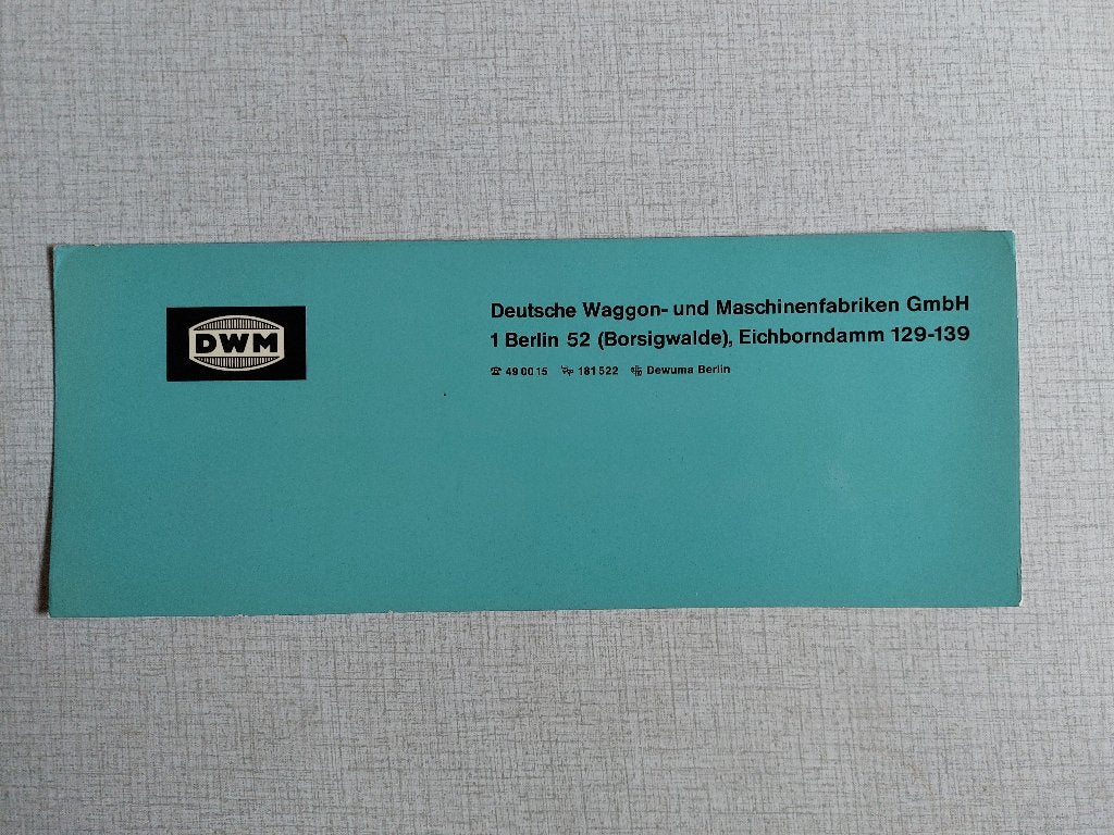 Brochure / Folder DWM, Ophalen of Verzenden, Gelezen, Overige merken
