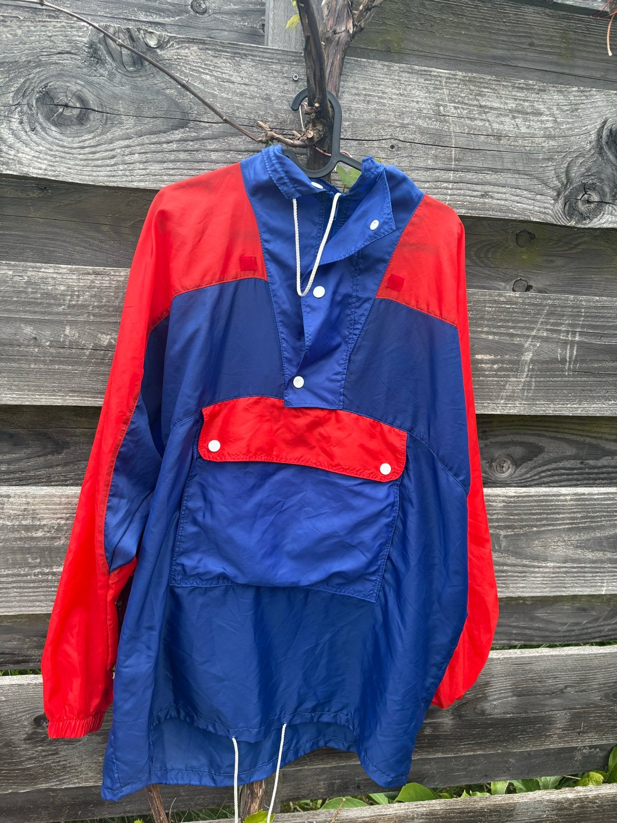 Vintage Clavis Windjack - Rood, Blauw, XL, Ophalen, Gedragen, Maat 56/58 (XL), Rood