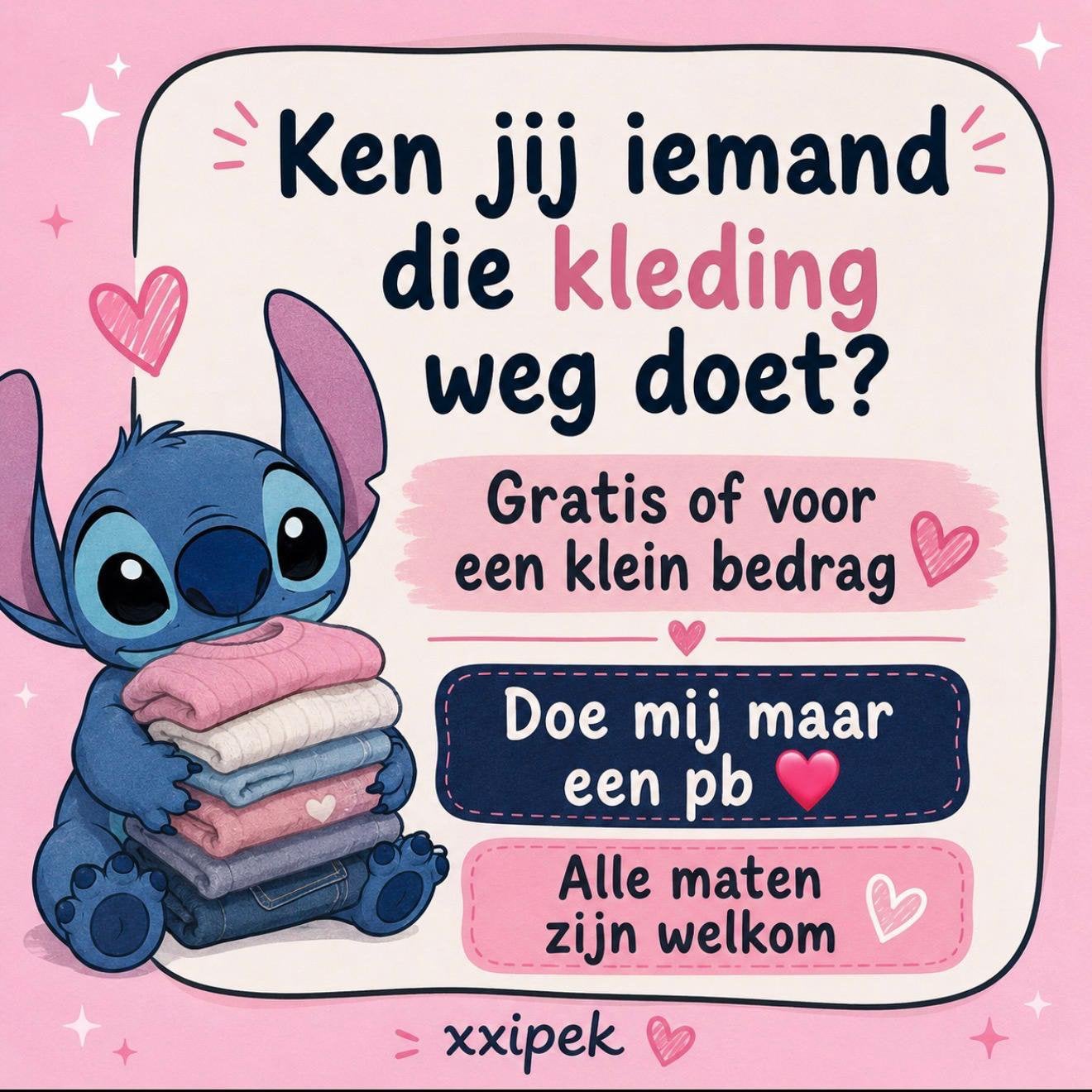 GEZOCHT KLEDING, Ophalen, Zo goed als nieuw