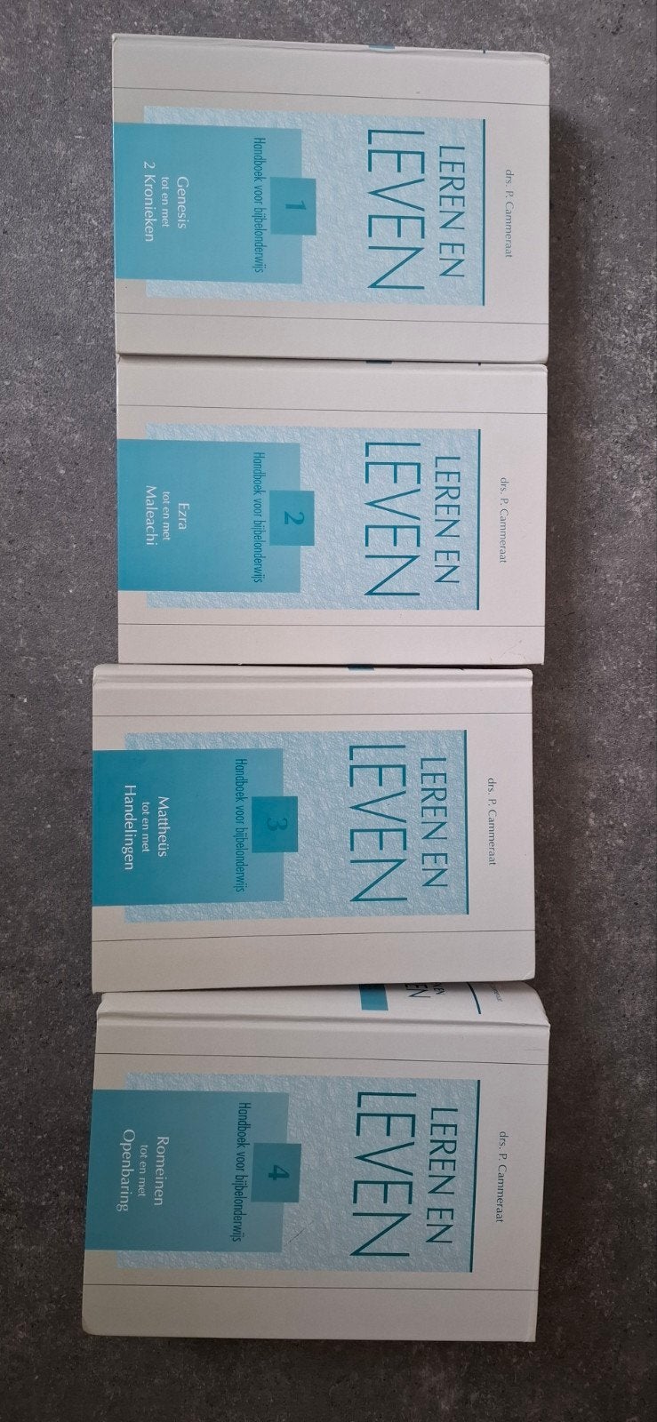 Leren en Leven - Handboek voor Bijbelonderwijs (4 delen), Boeken, Godsdienst en Theologie, Ophalen of Verzenden, Gelezen, P. Cammeraat