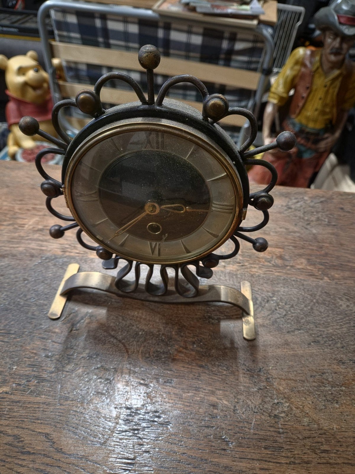 Antieke Tafelklok - Decoratieve Klok met Romeinse Cijfers, Ophalen