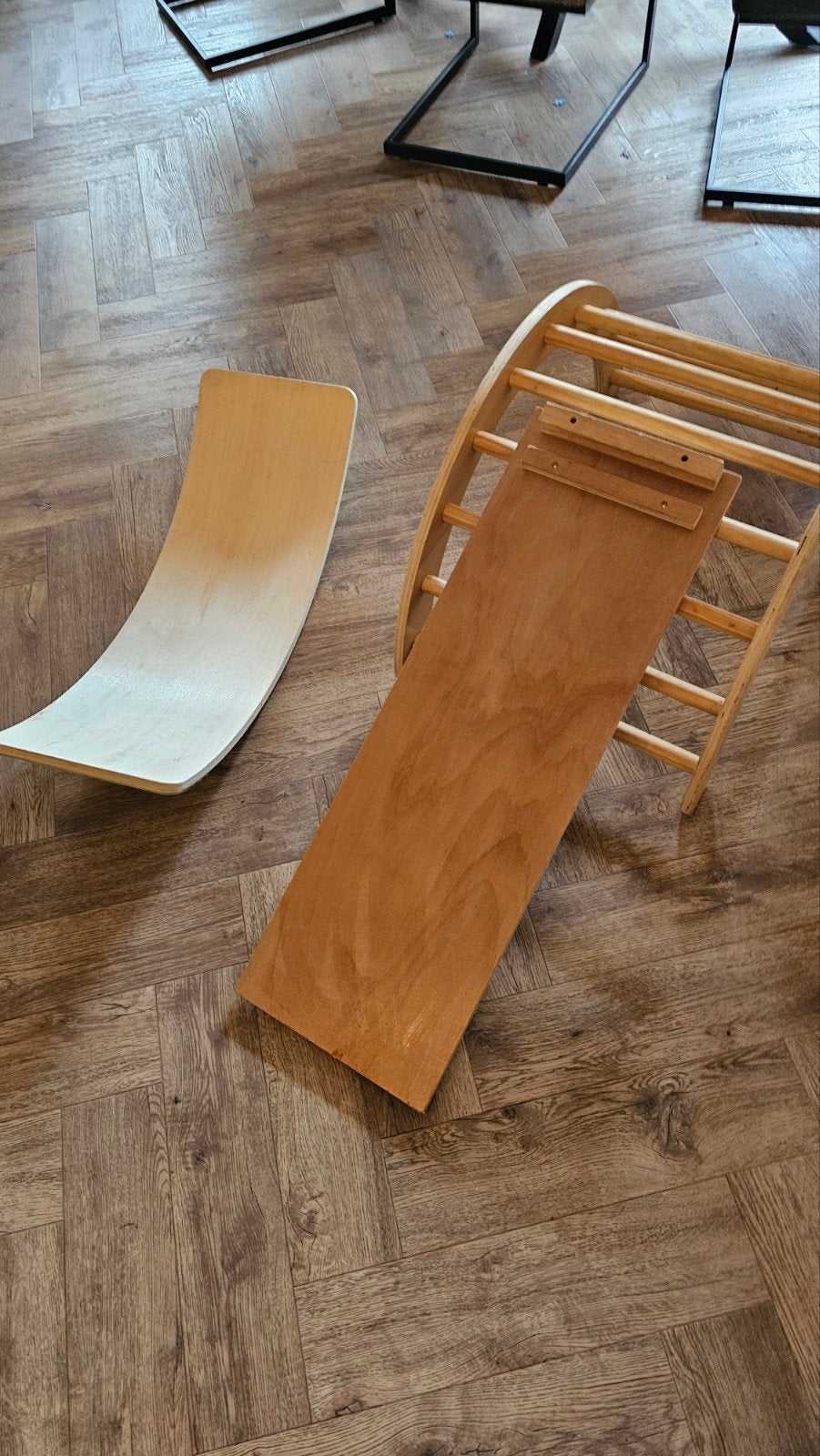 Klimrek met glijbaan en wobbelbord, Ophalen, Gebruikt, Glijbaan