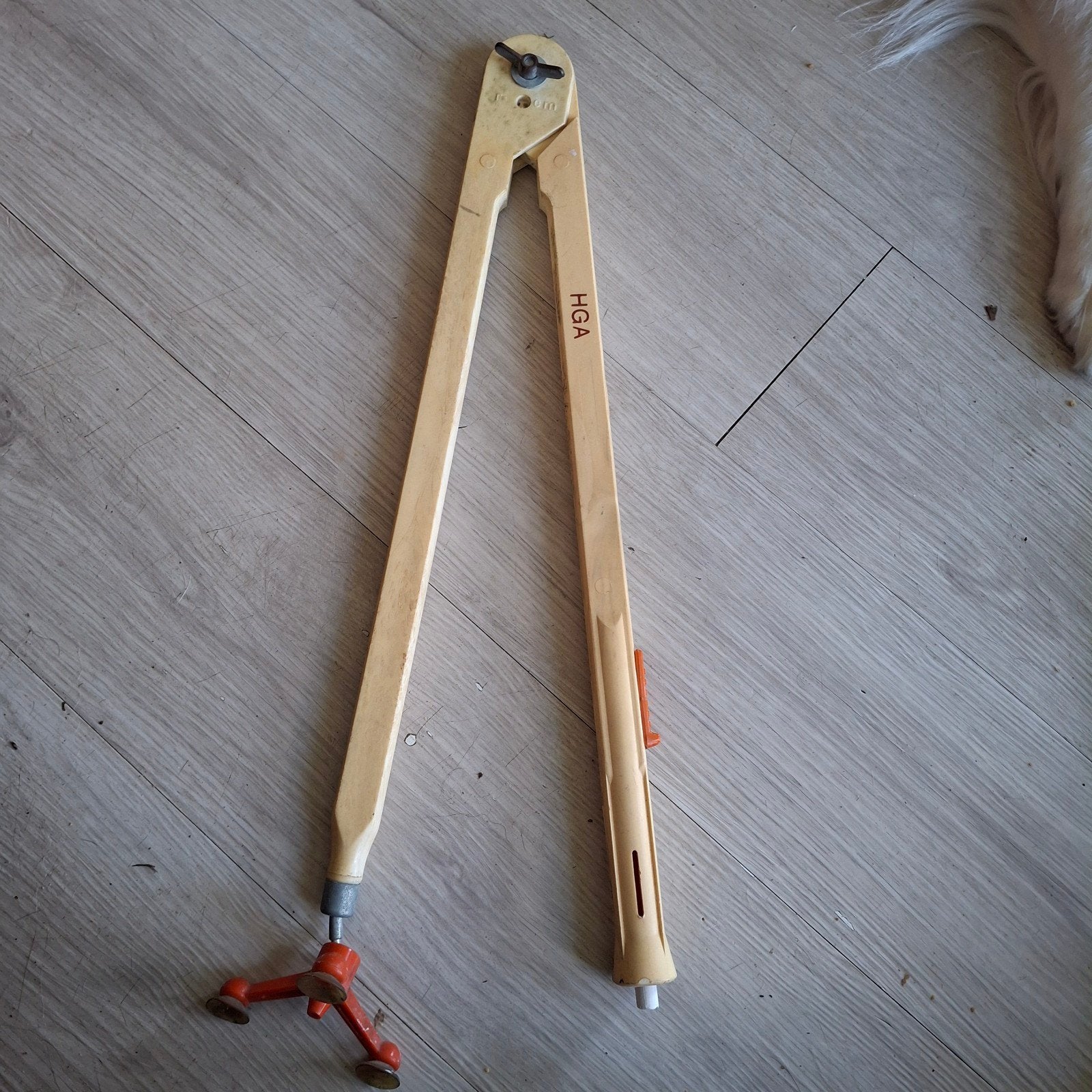 Vintage HGA Bordpasser met Radiusmeter en Vleugelmoer, Antiek en Kunst, Ophalen of Verzenden