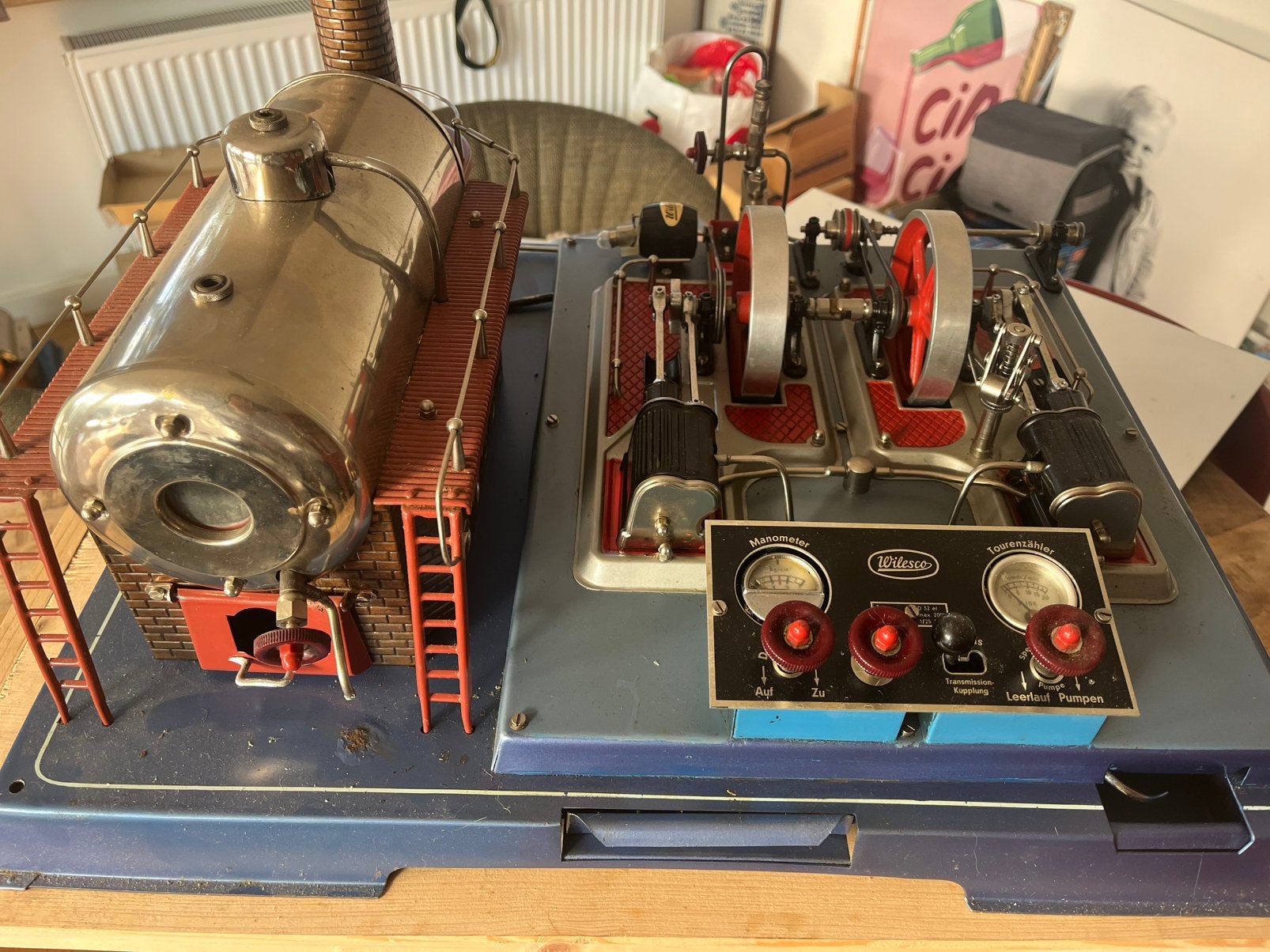 Wilesco D32 stoommachine, Ophalen, Zo goed als nieuw
