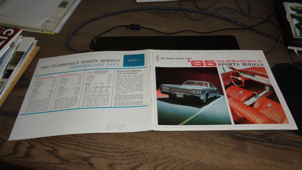 ZELDZAME USA Folder OLDSMOBILE SPORTS MODELS   1965, Verzenden, Nieuw, Overige merken