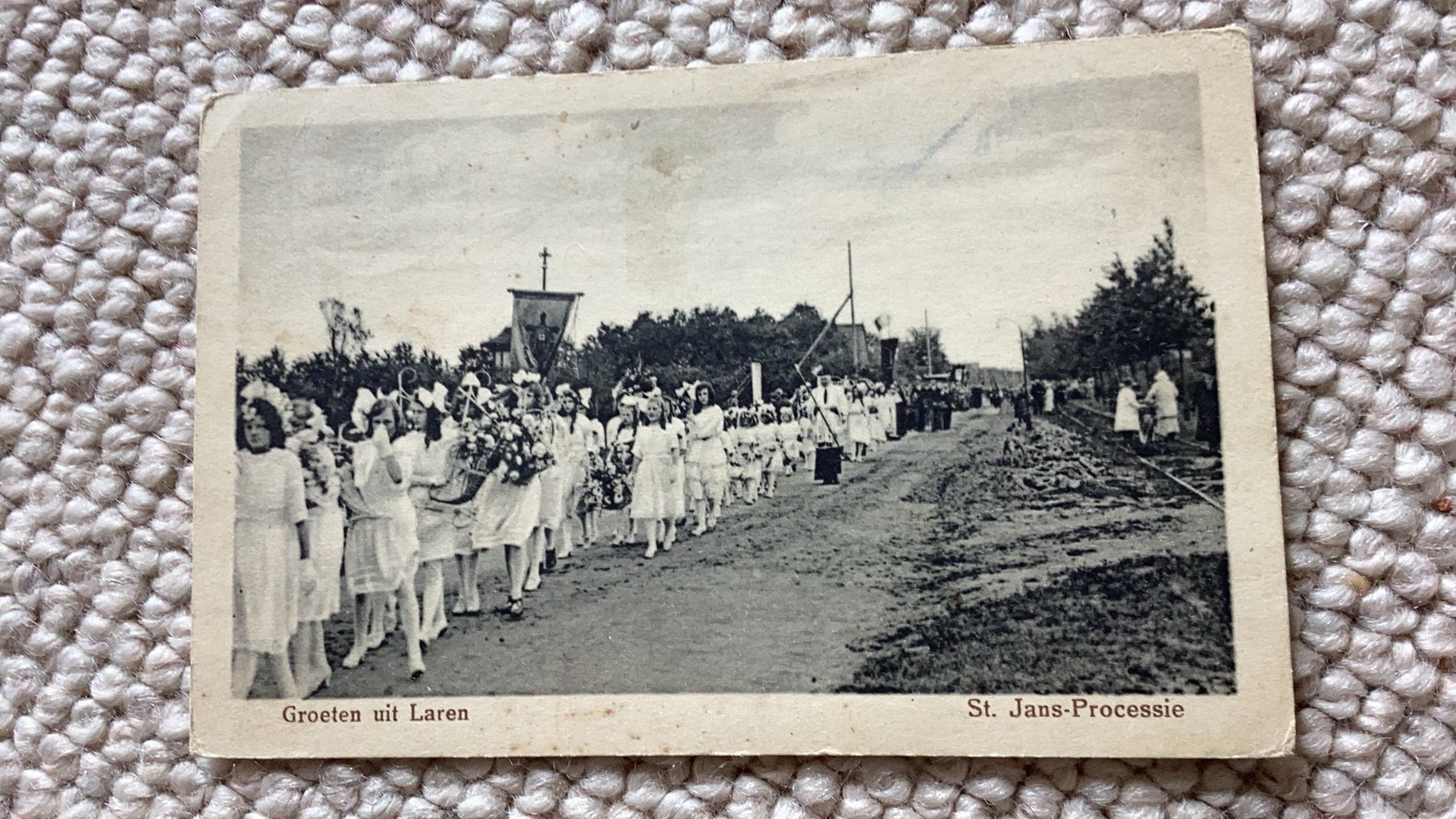 Ansichtkaart Laren N.H. St. Jans-Processie begin 1900. 987, Ophalen of Verzenden, Voor 1920, Gelopen, Noord-Holland