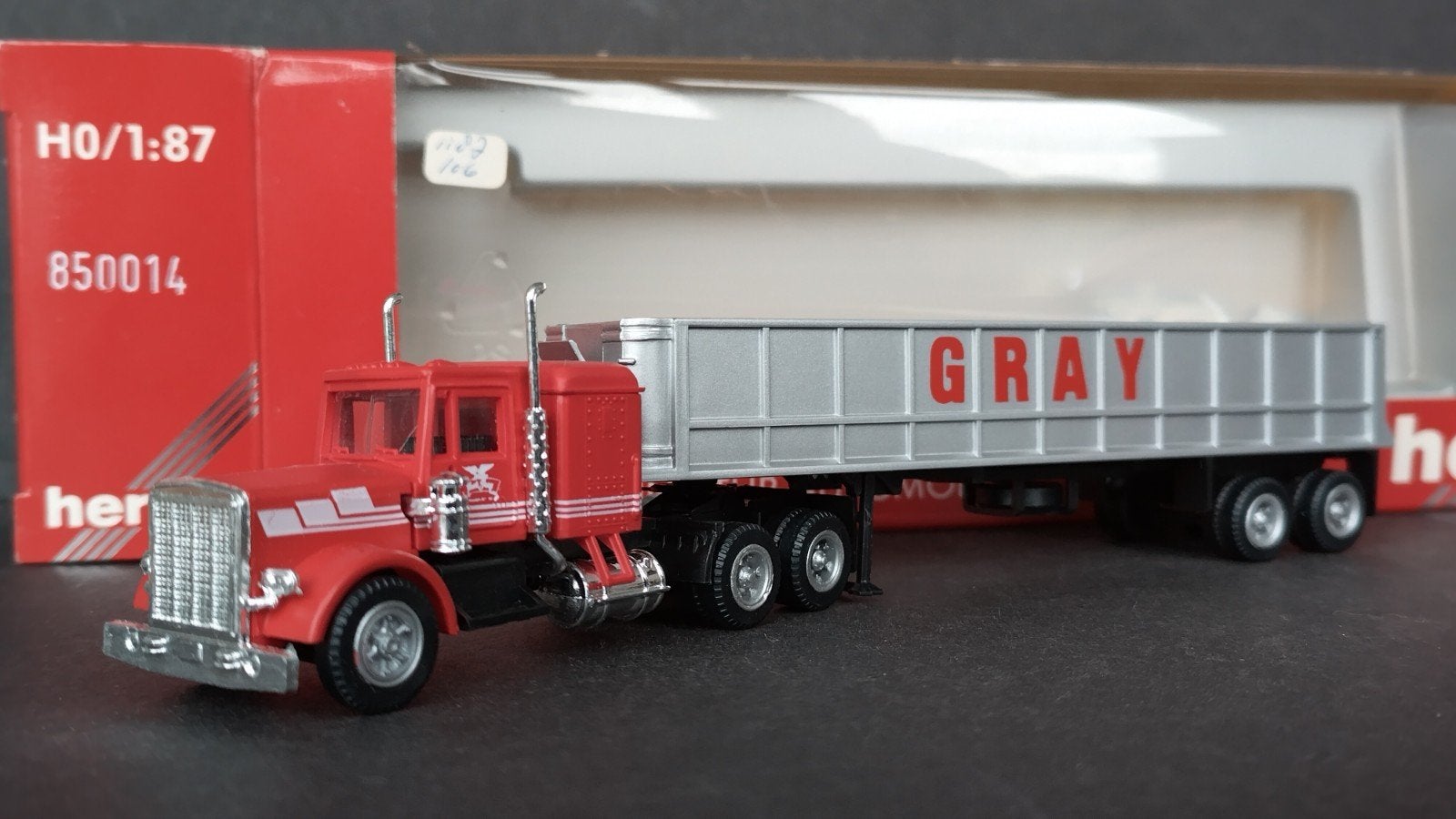 Peterbilt Dump Truck 1:87 Herpa Pol, Verzenden, M, Zo goed als nieuw, Bus of Vrachtwagen