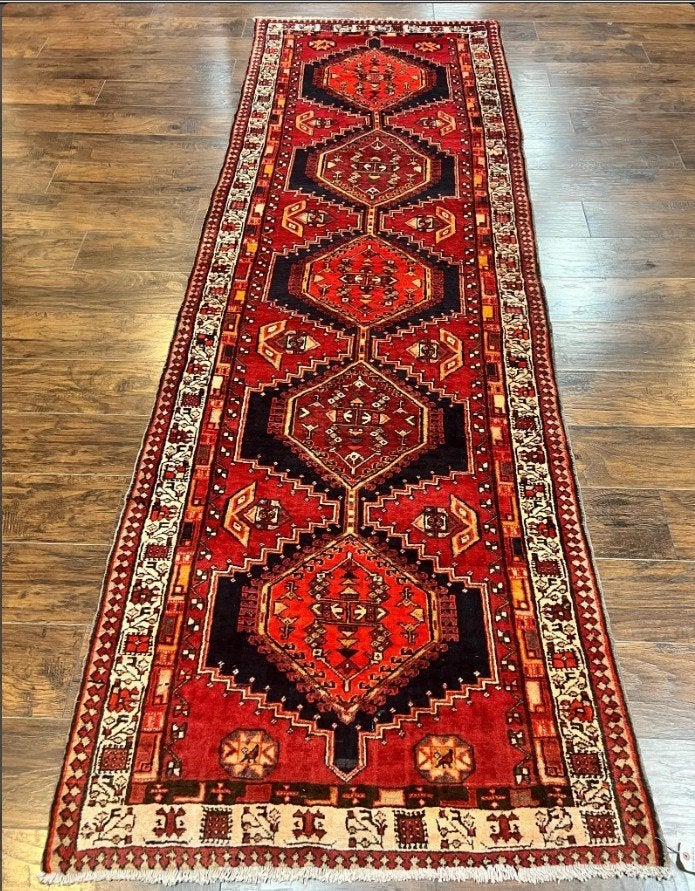 Handgeknoopte Perzische Loper, Ophalen, Gebruikt, 200 cm of meer, 50 tot 100 cm