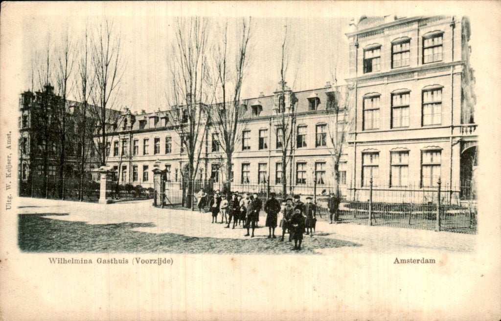 Amsterdam - Wilhelmina Gasthuis - Voorzijde, Ophalen of Verzenden, Voor 1920, Ongelopen, Noord-Holland
