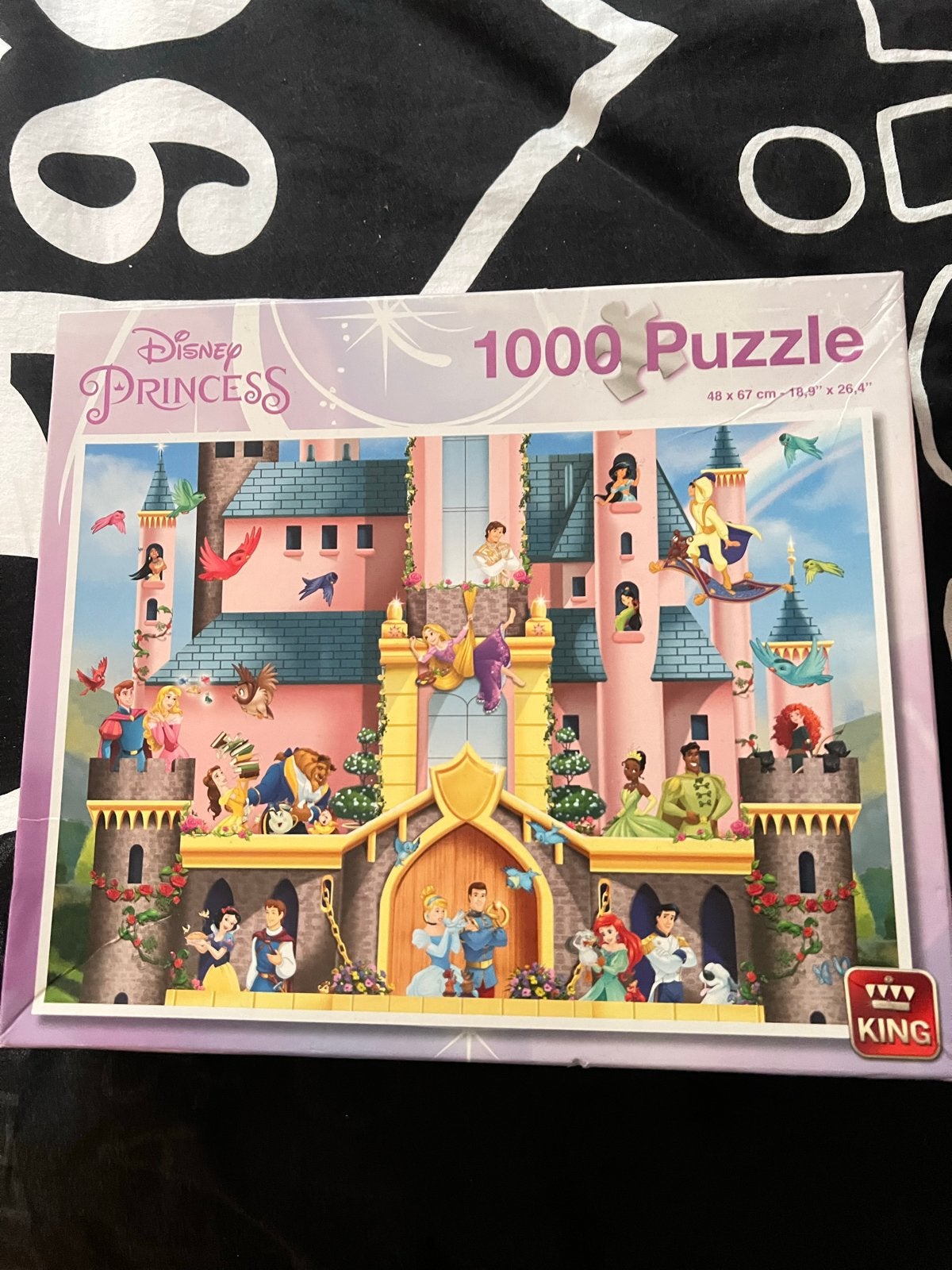 Disney Princess 1000 Stukjes Legpuzzel Kasteel, Ophalen, 500 t/m 1500 stukjes, Zo goed als nieuw, Legpuzzel