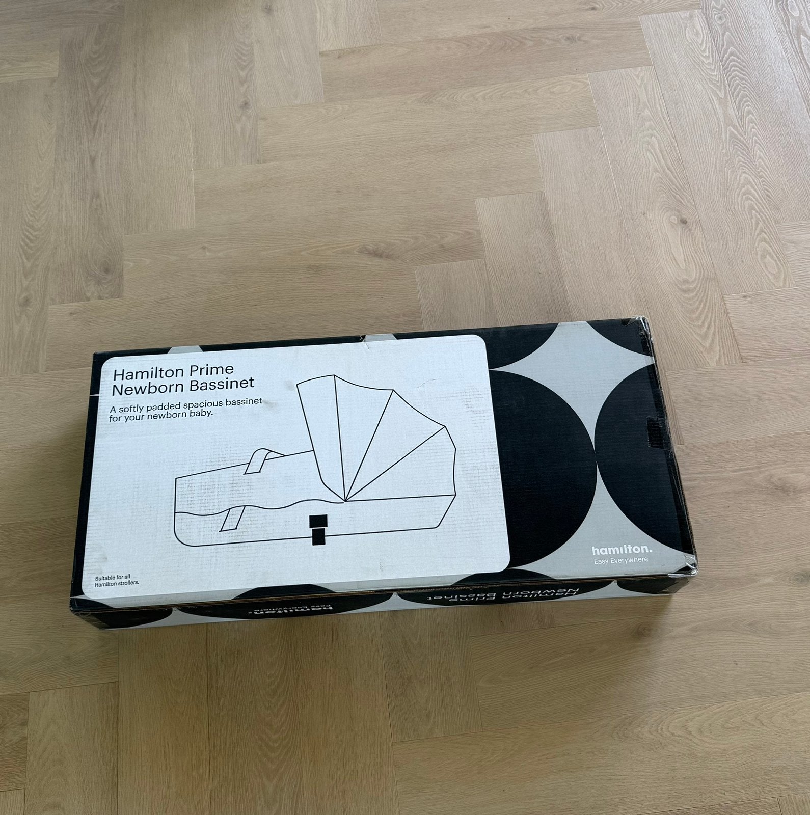 Hamilton Prime Newborn Bassinet - Reiswieg Zwart, Nieuw, Met reiswieg, Ophalen, Kinderwagen