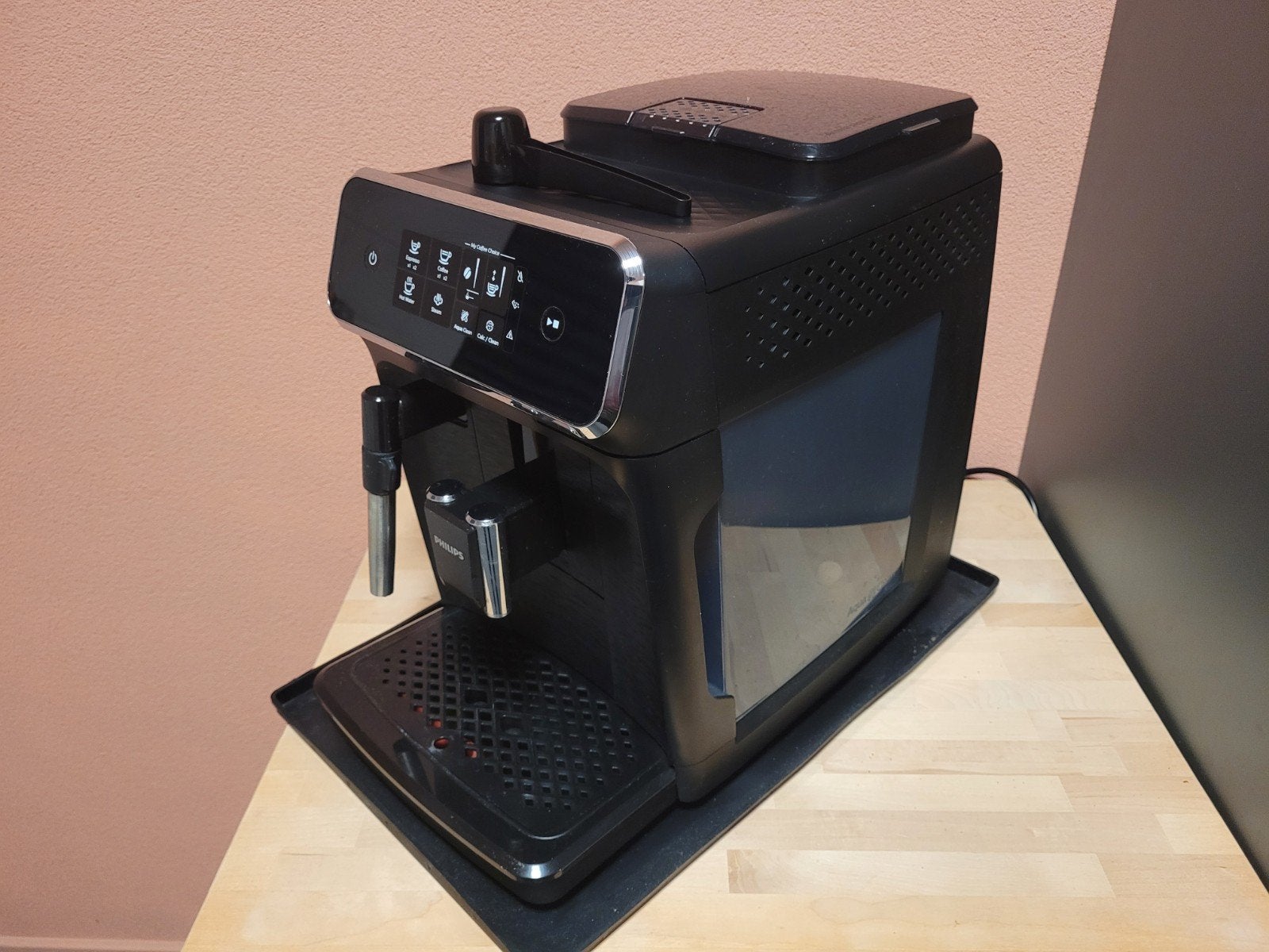 Philips EP2220/10 Espressoapparaat - Zo goed als nieuw, Espresso apparaat, Zo goed als nieuw, Afneembaar waterreservoir, Koffiebonen