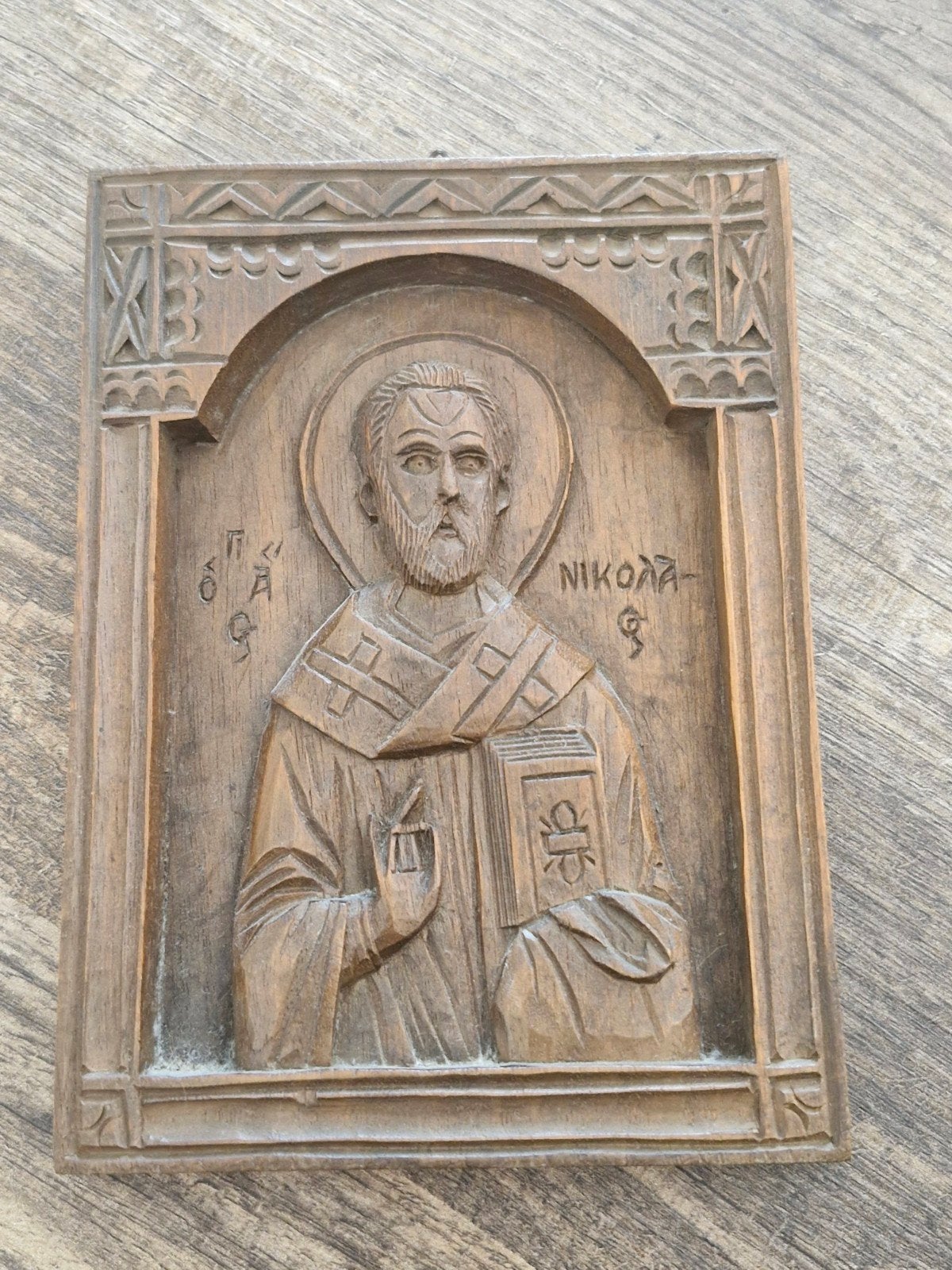Sint Nicolaas paneeltje uit griekenland., Ophalen of Verzenden