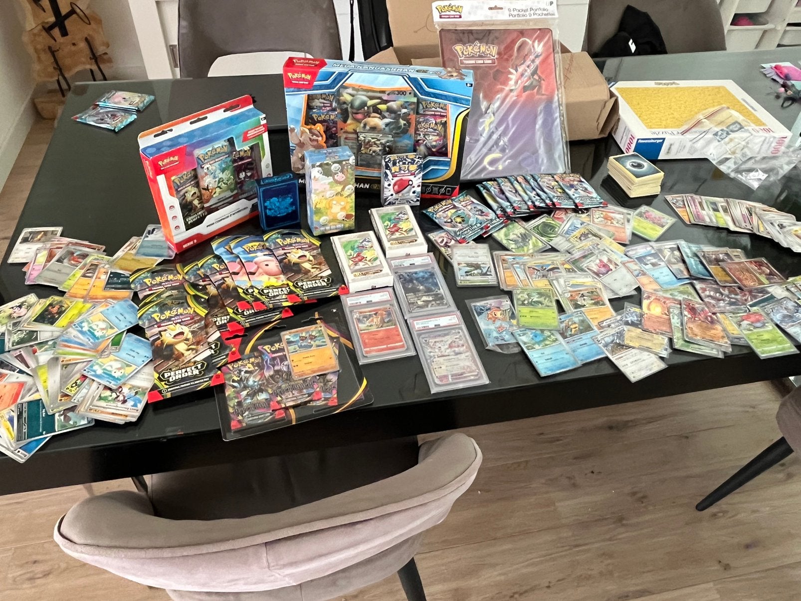 Pokemon verzameling met dichte packs en psa, Ophalen of Verzenden, Zo goed als nieuw, Meerdere kaarten