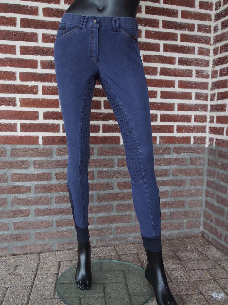 Rijbroek QHP Denim Siliconen maat 36, Dieren en Toebehoren, Paardrijkleding, Nieuw, Dames, Recreatie, Onderkleding