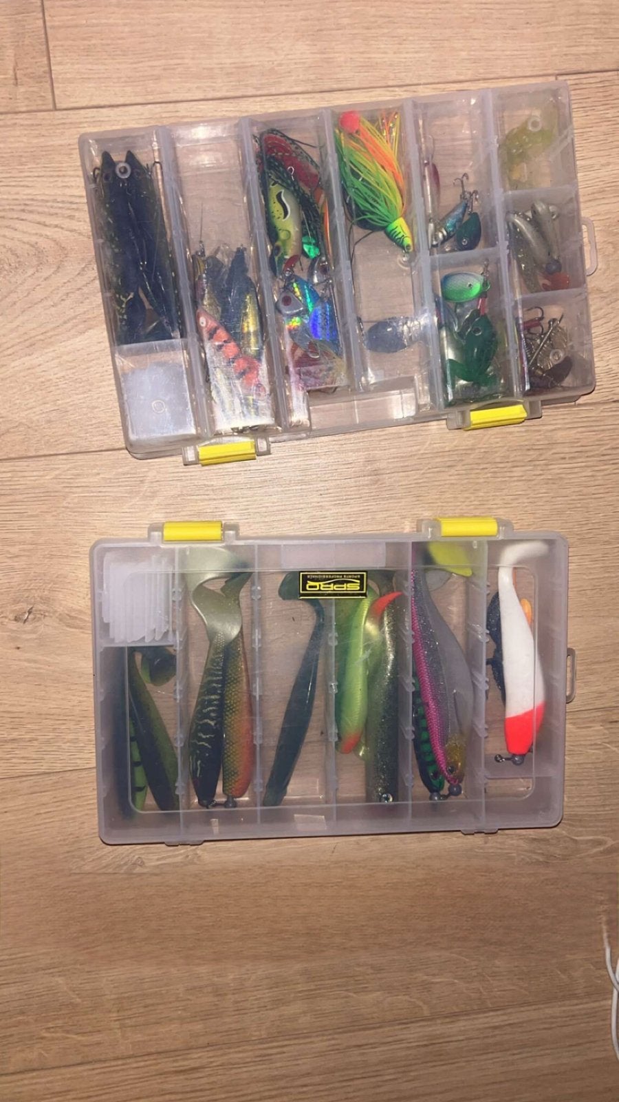 Vis kunstaas set in opbergdoos, Verzenden, Gebruikt, Kunstaas