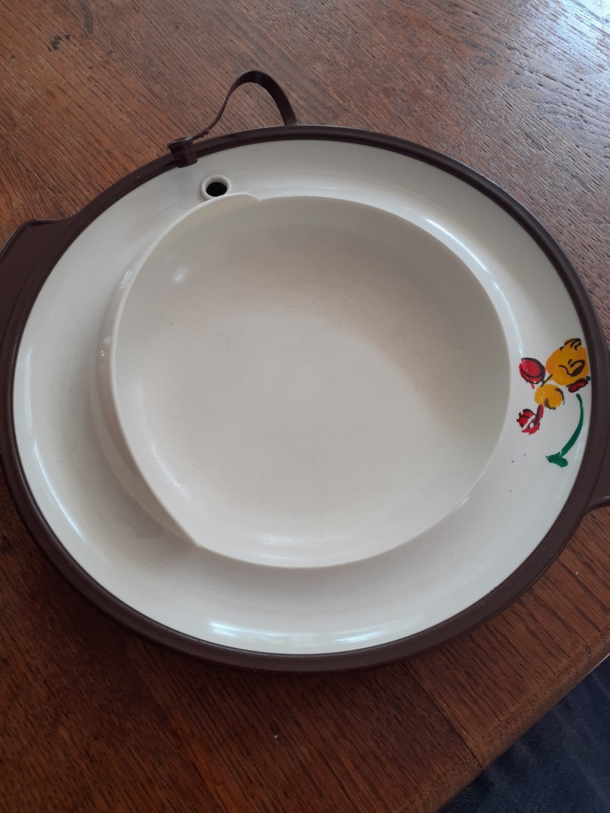 Vintage Bebe Jou Warmhoudbordje met versteviging, Kinderen en Baby's, Babyvoeding en Toebehoren, Ophalen, Gebruikt, Overige typen