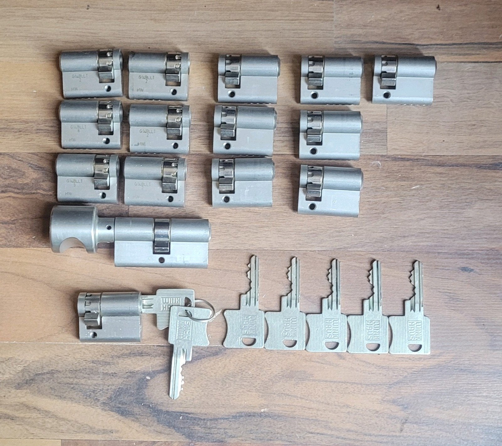 Winkhaus Sluitplan  14x 30/10 1x 30/30knop, Ophalen of Verzenden, Koper of Messing, Slot