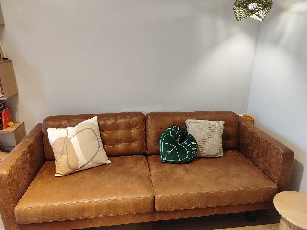 Caramel brown couch sofa, Ophalen, Overige materialen