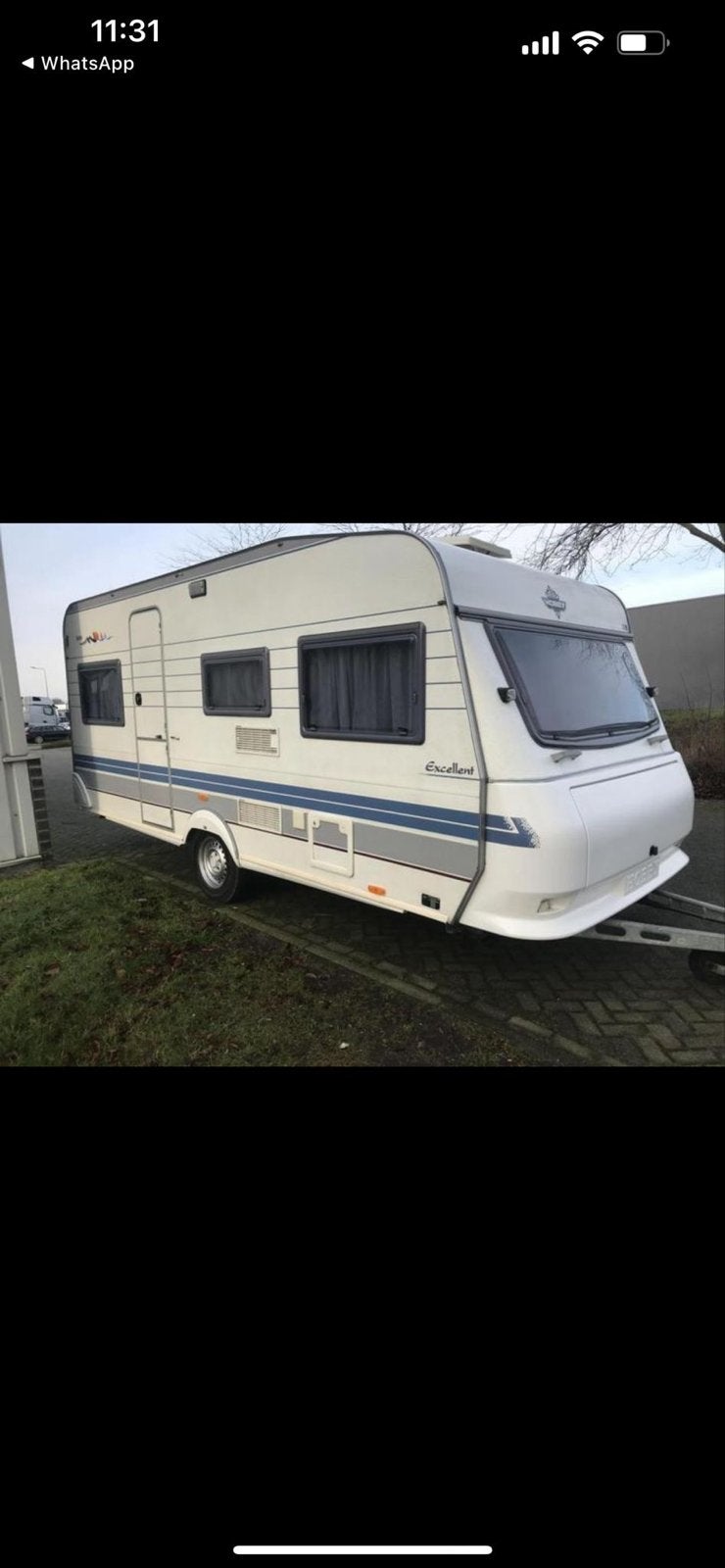 Hobby 470 Caravan met voortent en luifel in nette staat, Ophalen of Verzenden