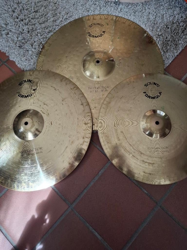 Paiste sound formula reflector bekken set voor drumstel, Ophalen of Verzenden, Gebruikt, Drums of Percussie