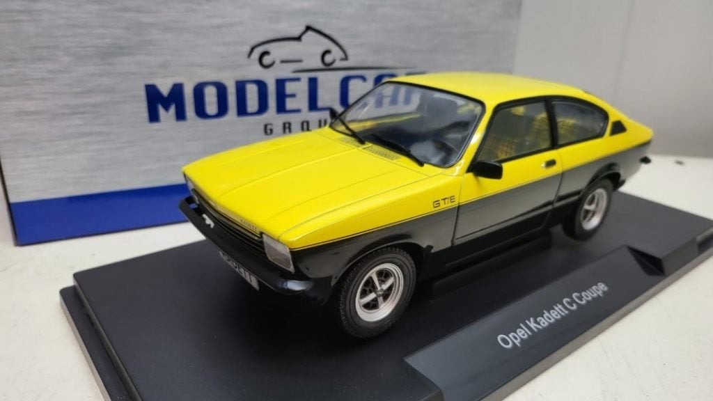 Opel Kadett C Coupe GT/E, gelb/schwarz, 1975, Overige merken, MCG, Auto, Nieuw