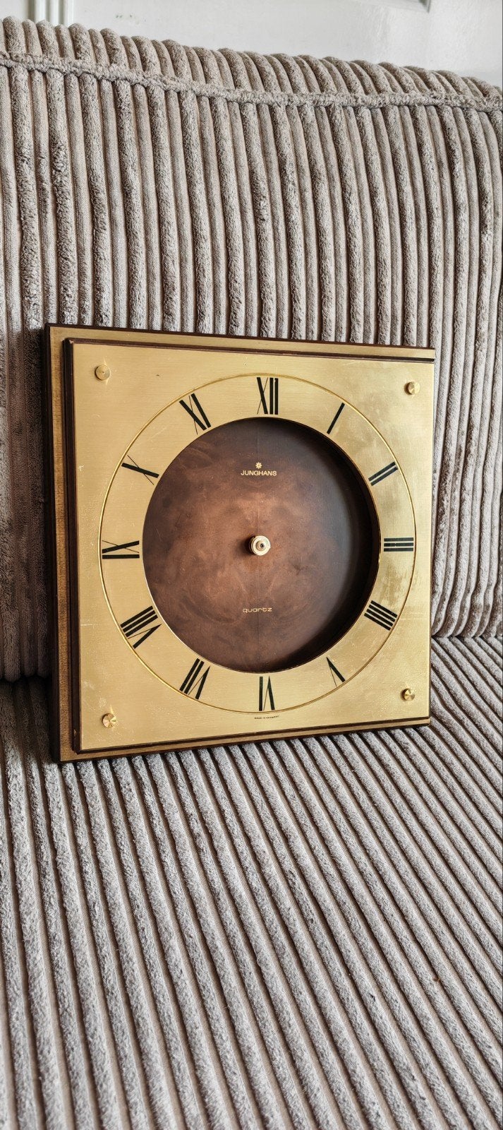 Duitse vintage Junghans Quartz wandklok, Ophalen of Verzenden, Gebruikt, Wandklok