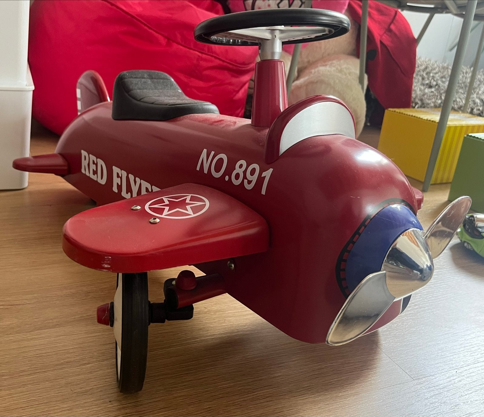 Rode loopvliegtuig 'Red Flyer' voor kinderen, Ophalen, Gebruikt