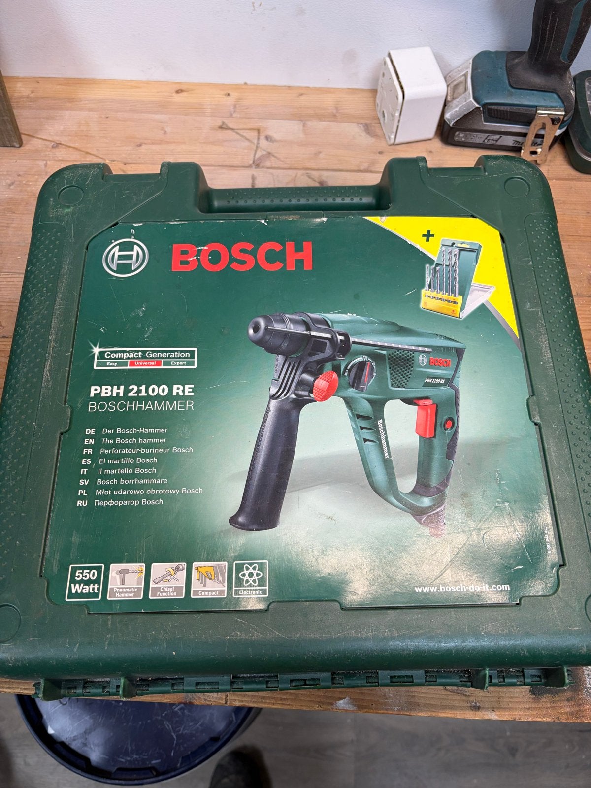 Bosch Klopboormachine PBH 2100 RE, Doe-het-zelf en Verbouw, Ophalen, 600 watt of meer, Boor- en/of Breekhamer, Zo goed als nieuw