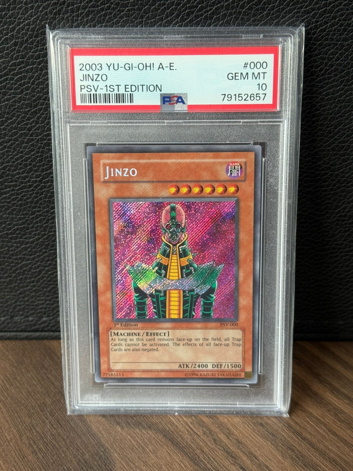 Jinzo holo psv set PSA 10 gem mint yu gi oh graded kaart, Ophalen, Zo goed als nieuw
