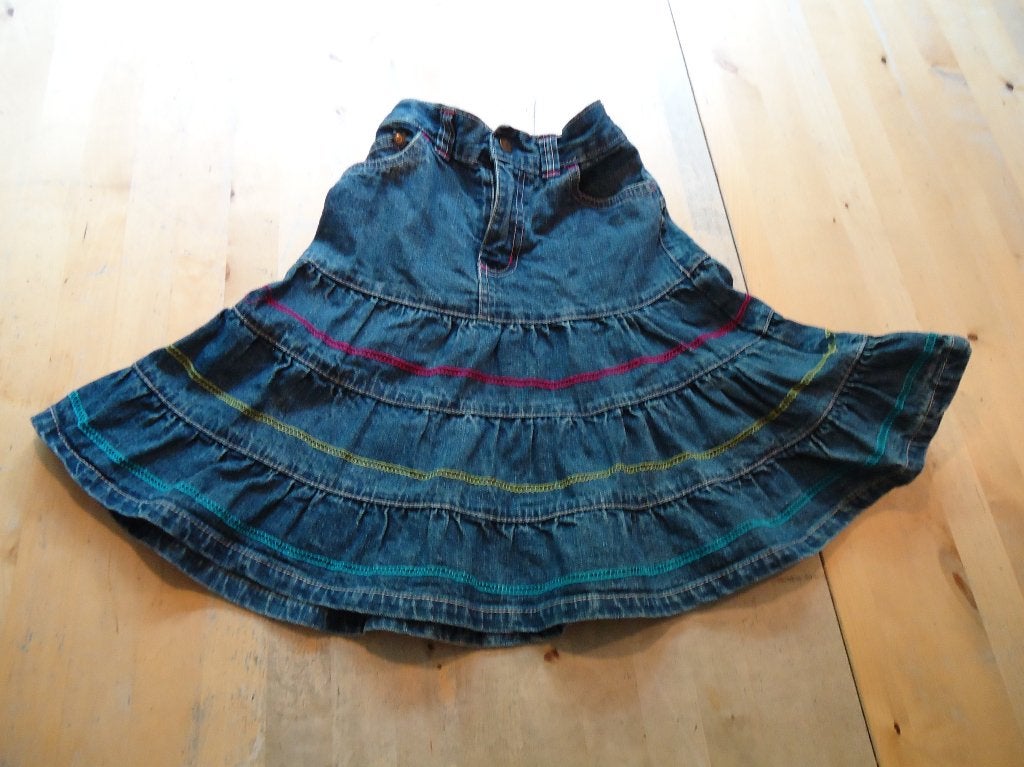 Leuke spijkerrok rok maat 128 (M81), Kinderen en Baby's, Ophalen of Verzenden, Zo goed als nieuw, Meisje, Jurk of Rok