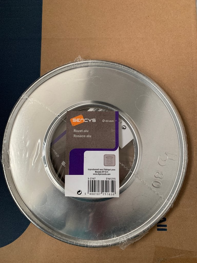 Buisrozet aluminium Ø 80 mm, Ophalen of Verzenden, Aluminium, Minder dan 2 meter, 80 mm of meer