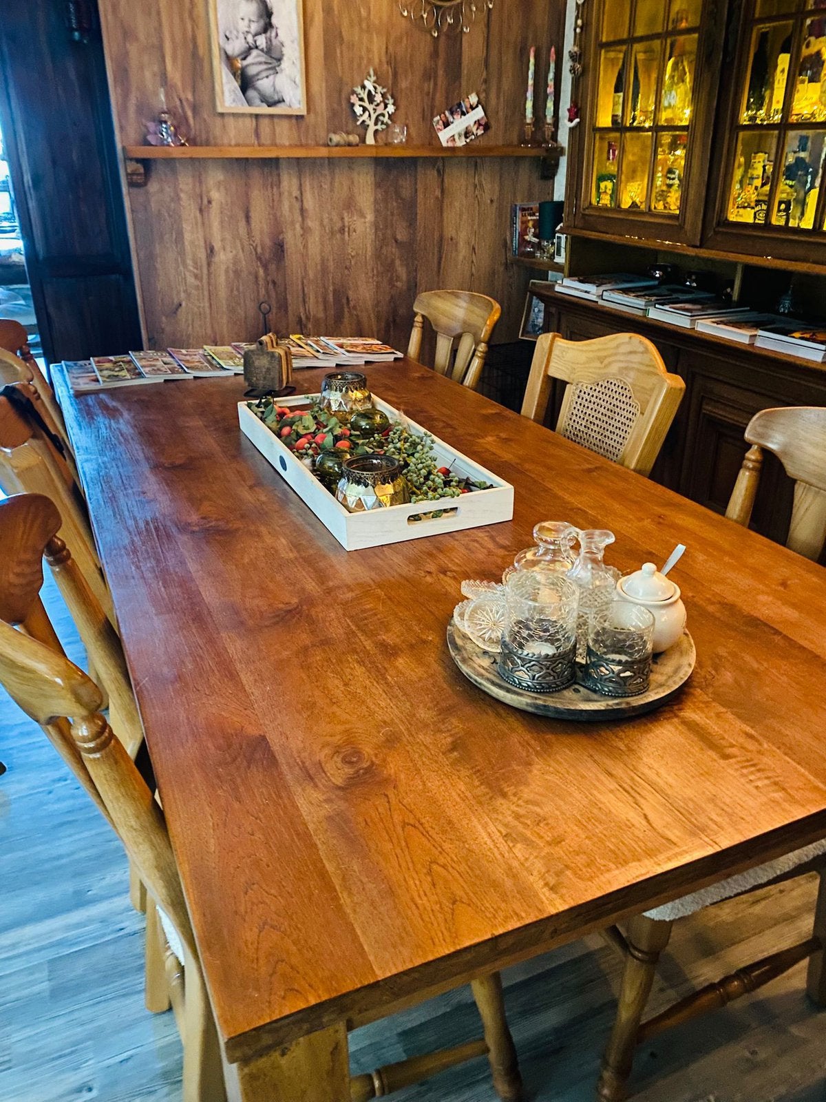 Tafel 220 x 100cm, Ophalen, Gebruikt, 100 tot 150 cm, Teakhout