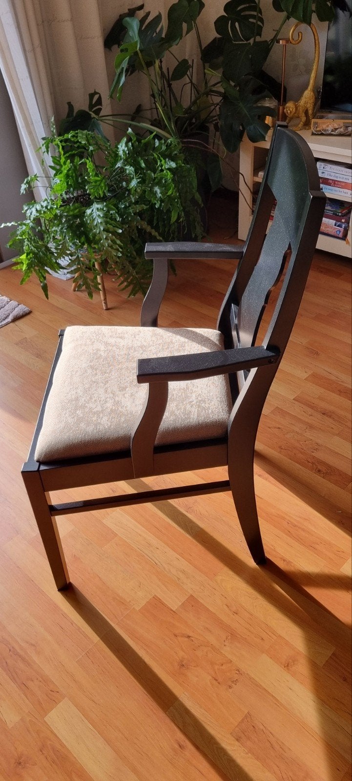 4x IKEA Ingatorp eetkamerstoelen - Zwart, Ophalen, Hout, Gebruikt, Zwart