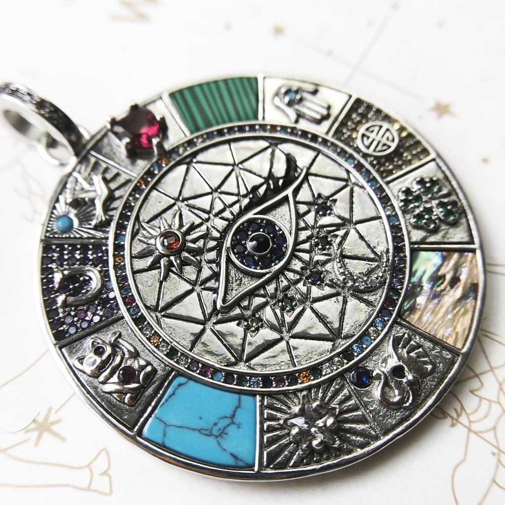 Oog Van Fatima Hanger Voor Ketting / Sieraad Hamsa Boze Oog, Verzenden, Nieuw, Zilver, Zilver