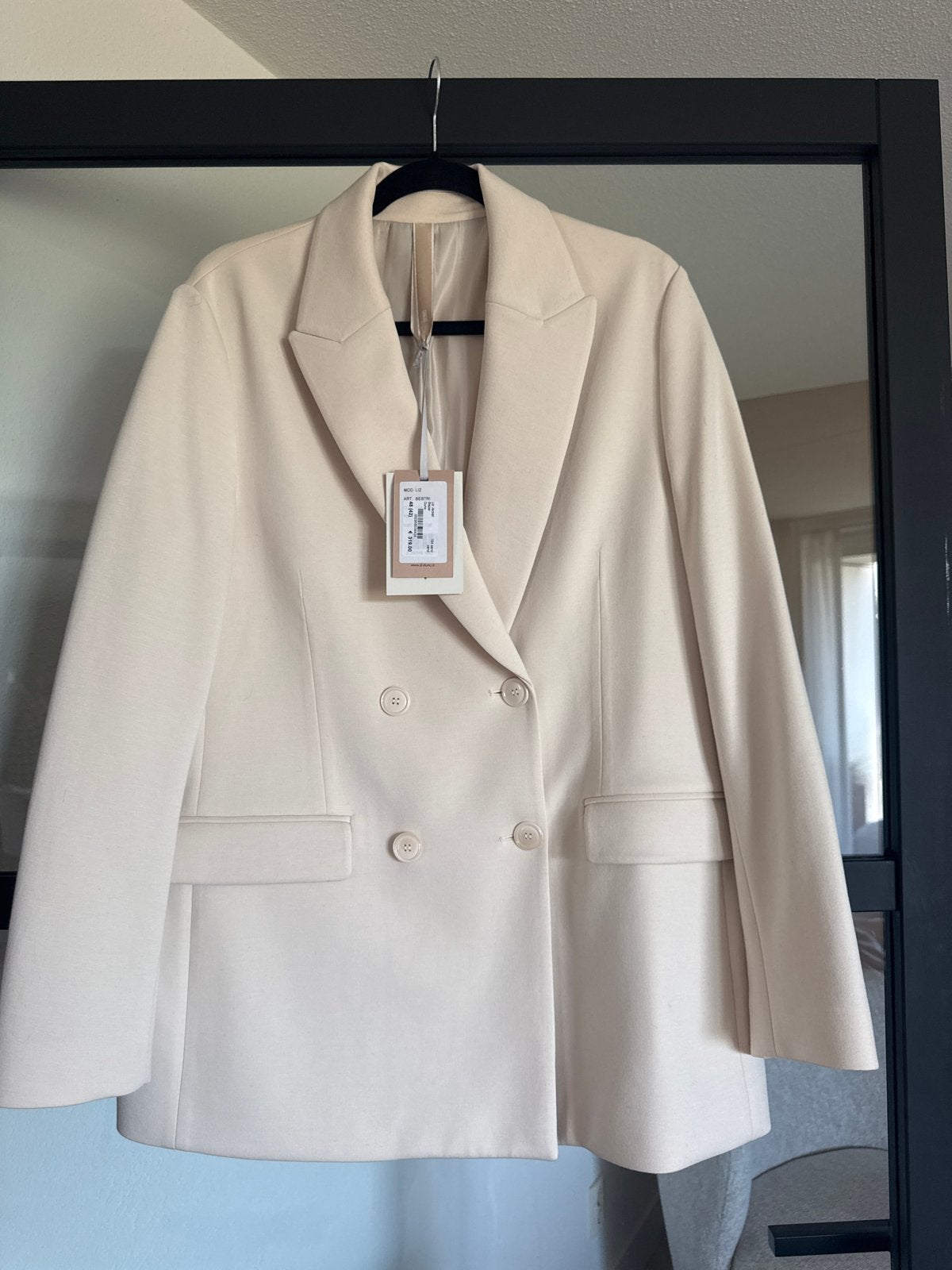 DUNO Liz Sestri Blazer - Nieuw met kaartjes, Beige, Maat 42/44 (L), Nieuw, Ophalen of Verzenden