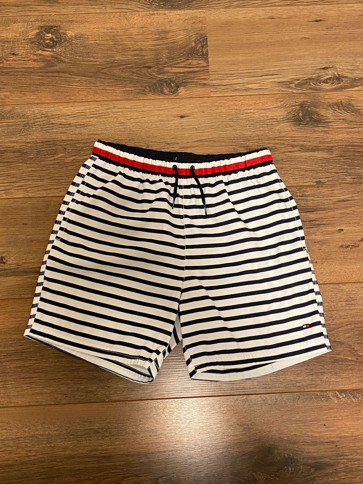 Tommy Hilfiger Zwemshort Wit met Strepen - Maat S, Ophalen of Verzenden, Maat 46 (S) of kleiner, Wit, Zwemshort