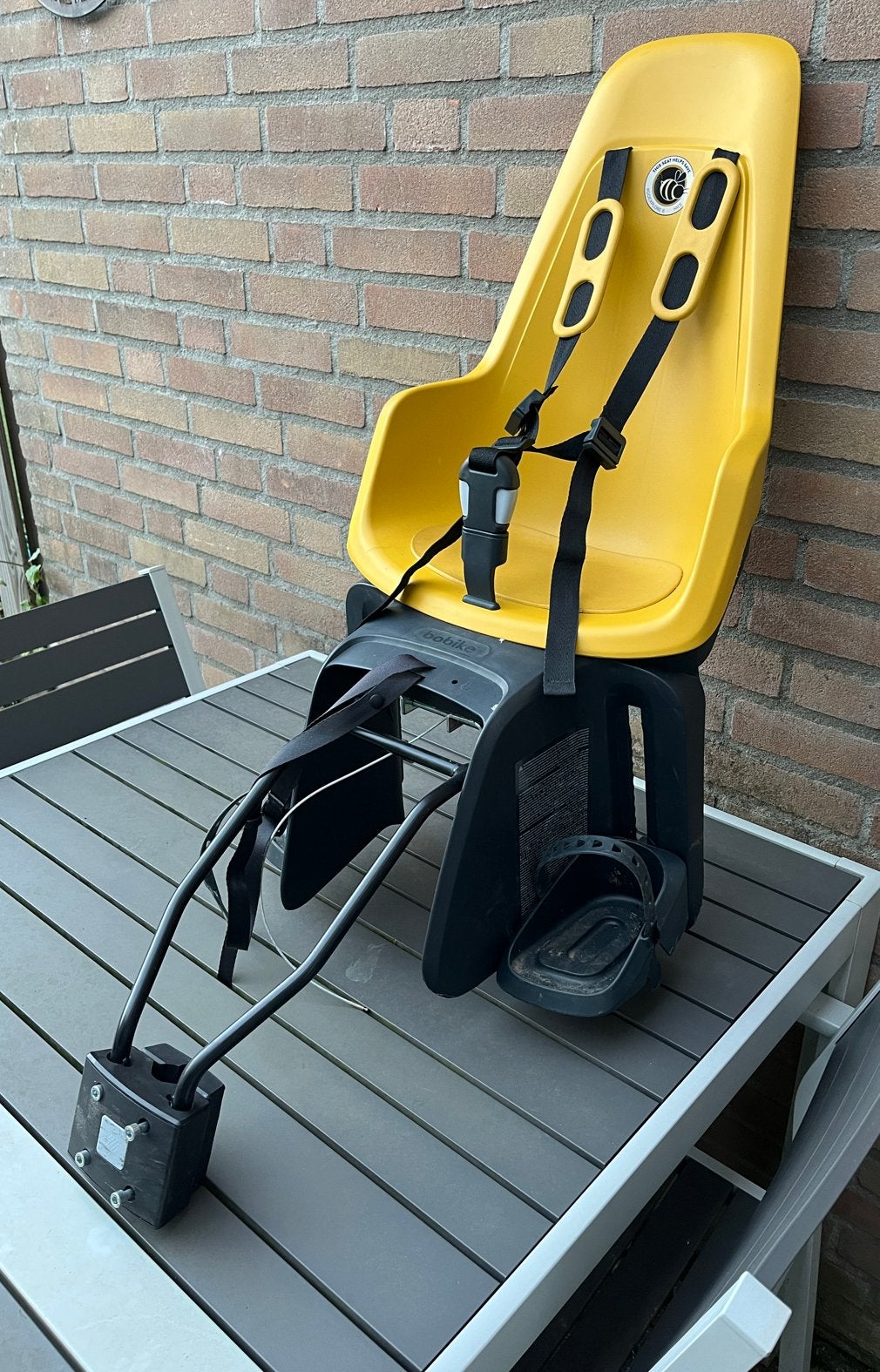 Bobike Maxi One Achterzitje - Geel, Ophalen, Achterzitje, 9 t/m 18 kg, Gebruikt