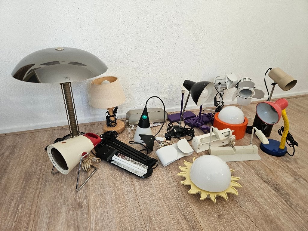 Partij lampen, retro, vintage, space age en design, Ophalen, Gebruikt, Vintage