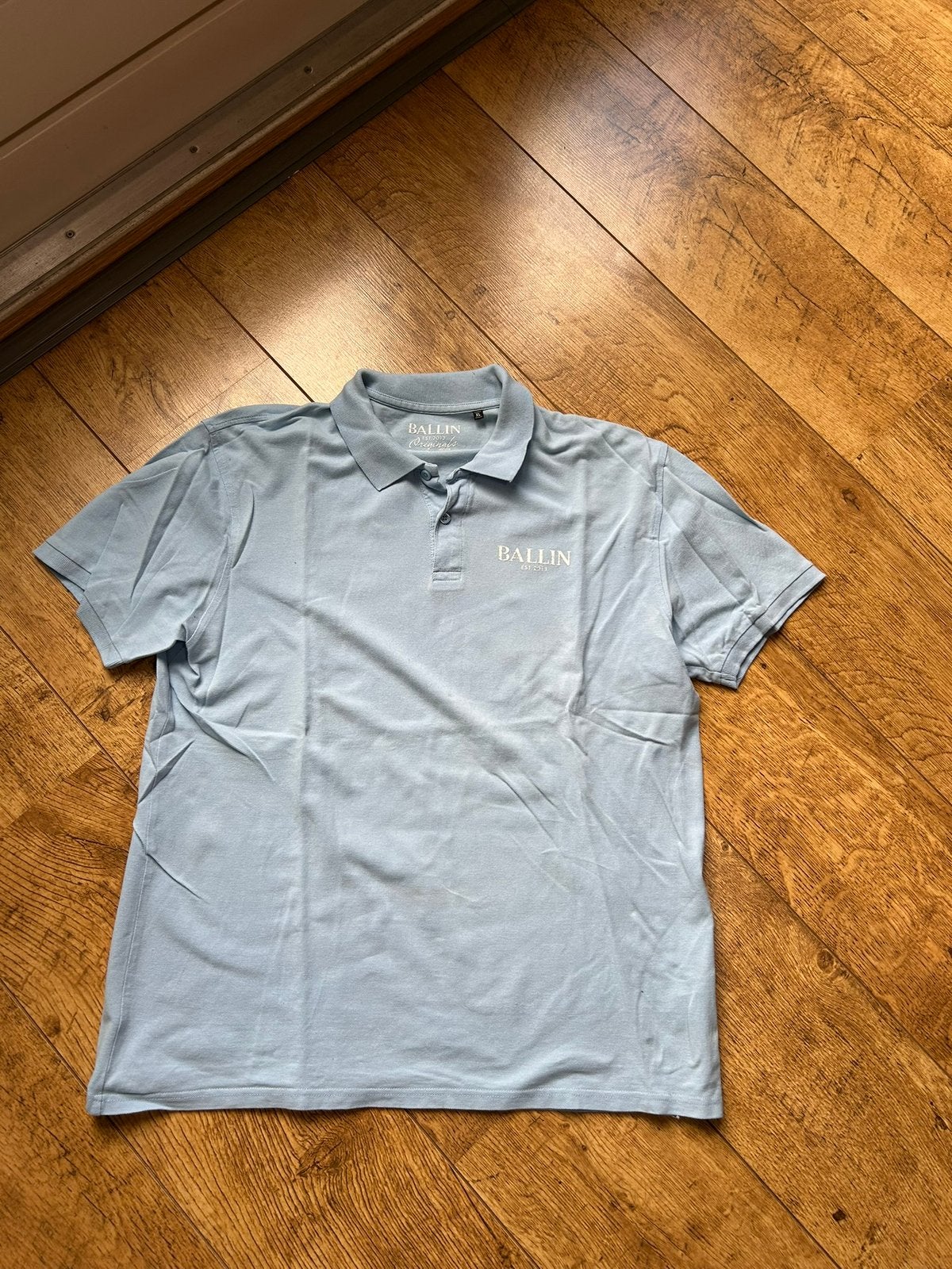 Lichtblauw poloshirt van Ballin, maat XL, Ophalen of Verzenden, Zo goed als nieuw, Maat 56/58 (XL), Blauw