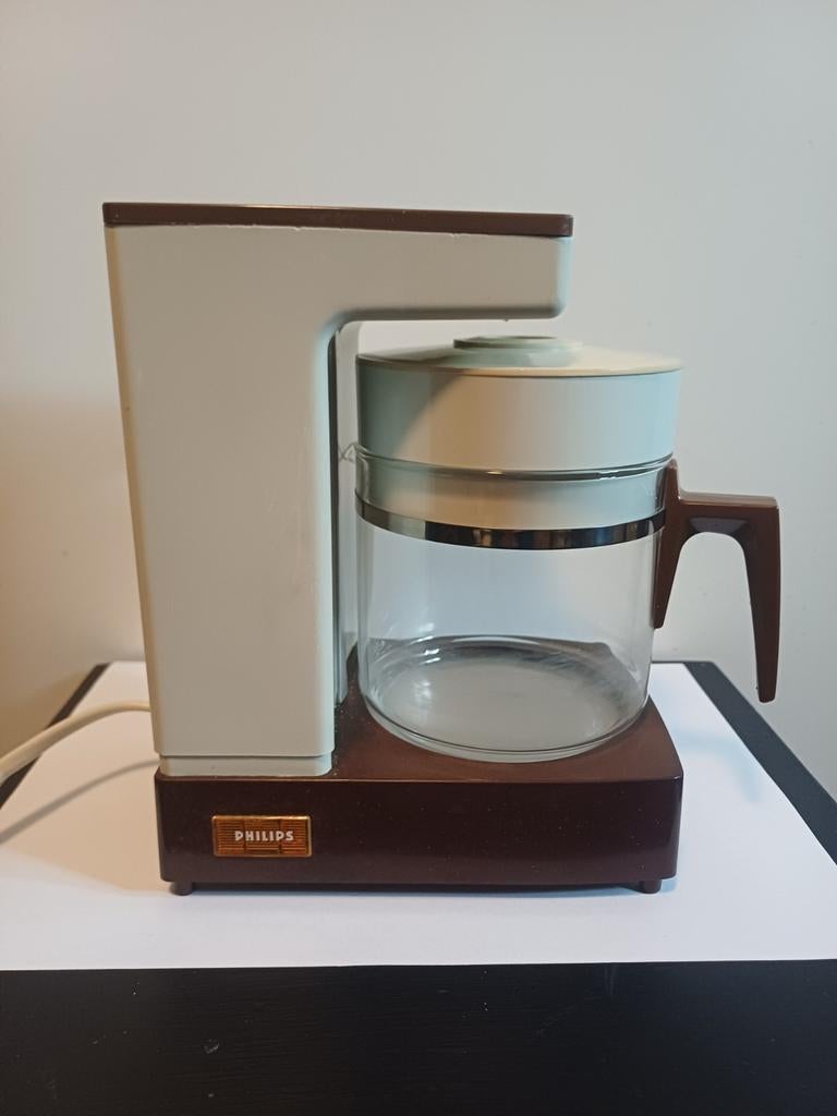Vintage Philips Koffiezetapparaat - Retro Design, Gebruikt, Koffiemachine, Gemalen koffie, Ophalen of Verzenden