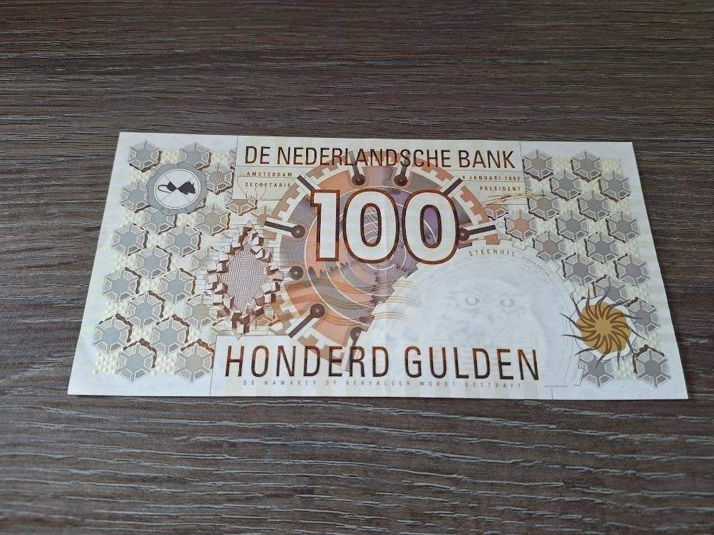Prachtig biljet 100 gulden Steenuil, 1992, Ophalen of Verzenden, 100 gulden