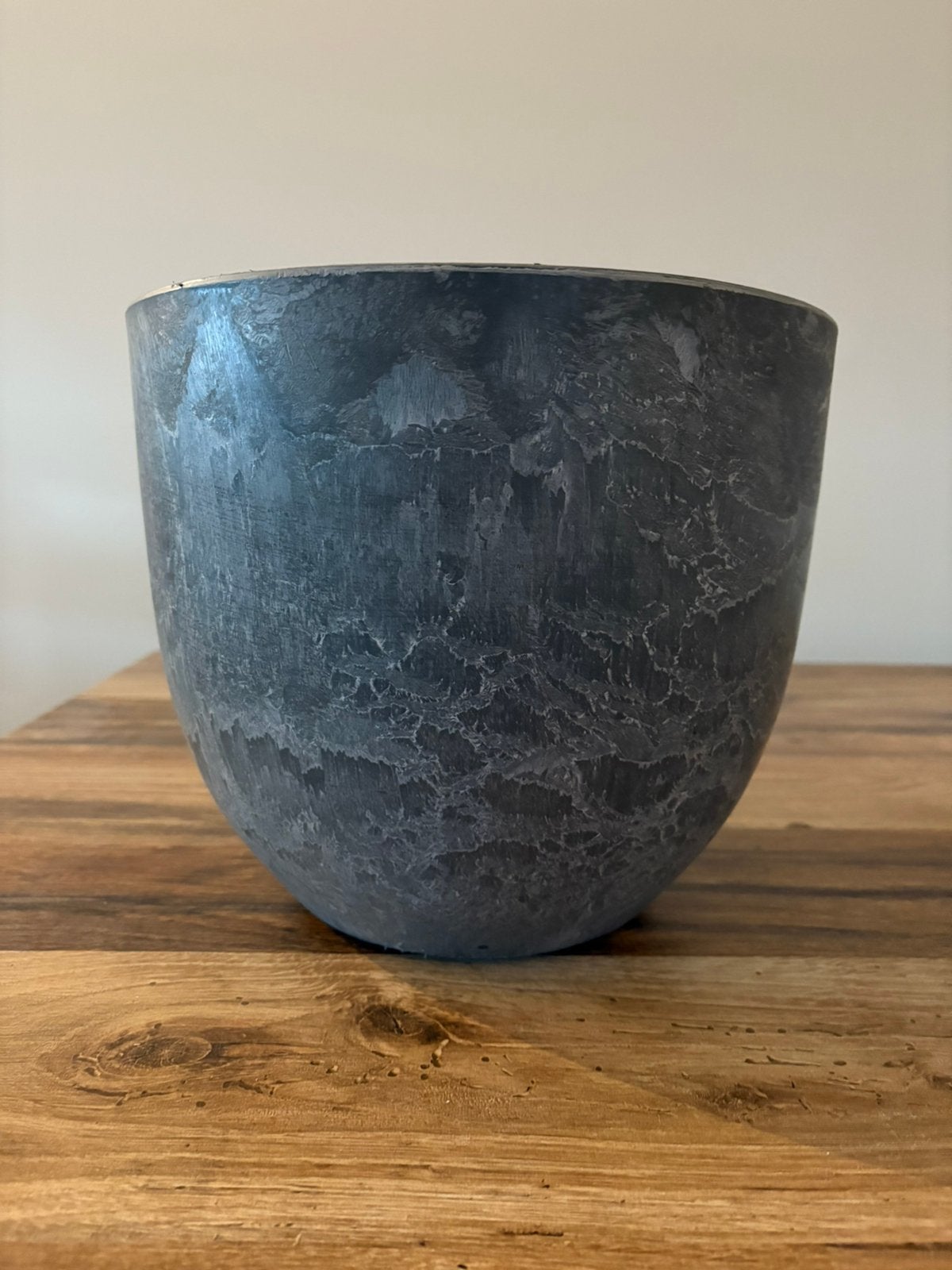 Bloempot antraciet 24x28cm, Ophalen, Rond, Zo goed als nieuw, Aardewerk