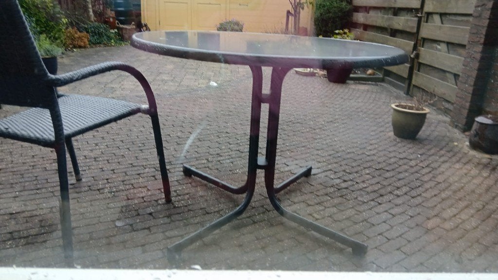 Sieger Mecalit klaptafel, Tuin en Terras, Ophalen, Gebruikt, Rond