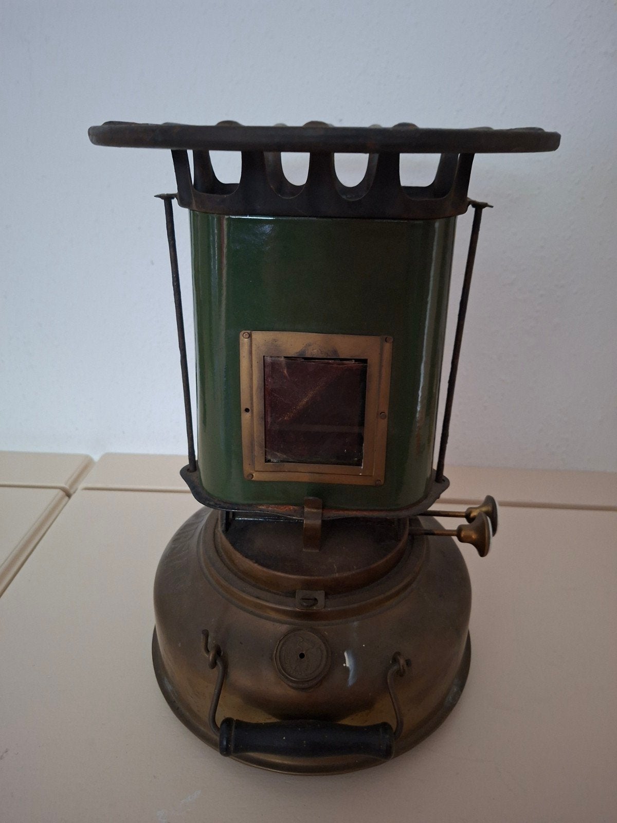 Een petroleum stel oud, Ophalen of Verzenden