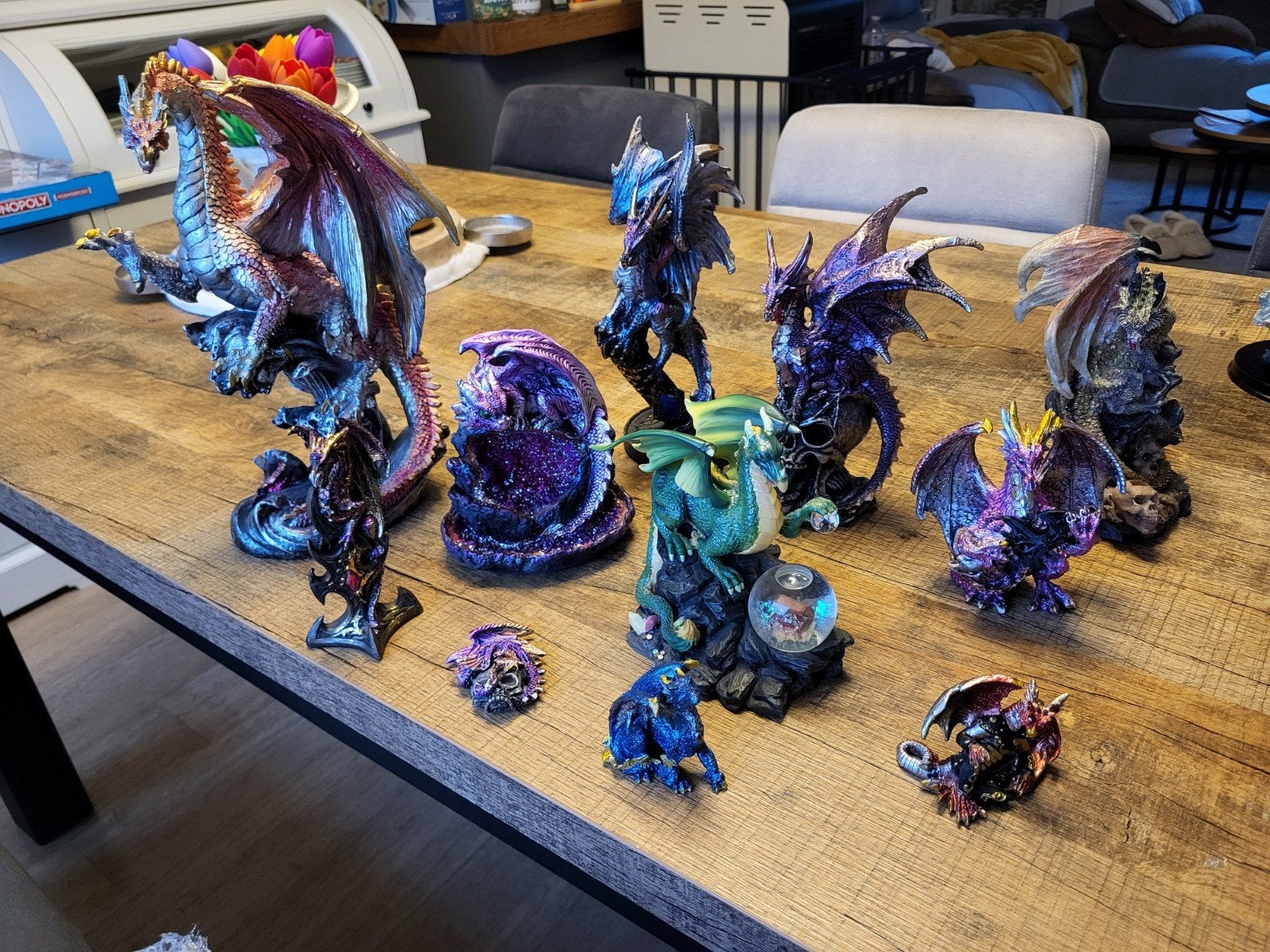 Prachtige Draken Beeldjes Collectie - Fantasy Decoratie, Verzamelen, Ophalen, Zo goed als nieuw, Fantasy