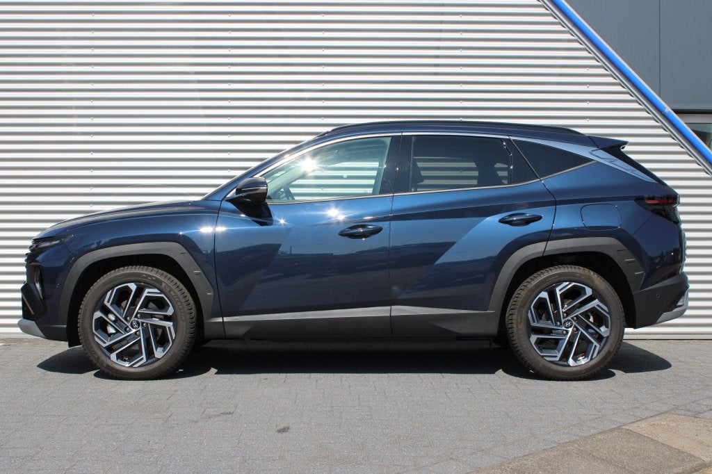 Hyundai Tucson 1.6 T-GDI HEV Premium Sky | Leer | Full Led |, Auto's, Dealer onderhouden, Gebruikt, Zwart, 4 cilinders