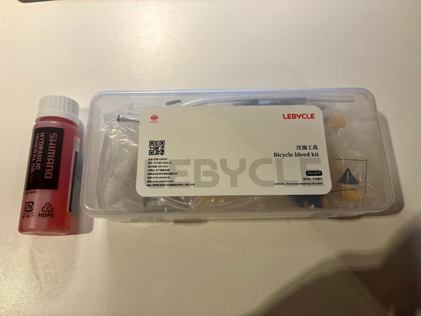 Shimano Bleeding kit and Shimano mineral oil, Ophalen of Verzenden, Nieuw